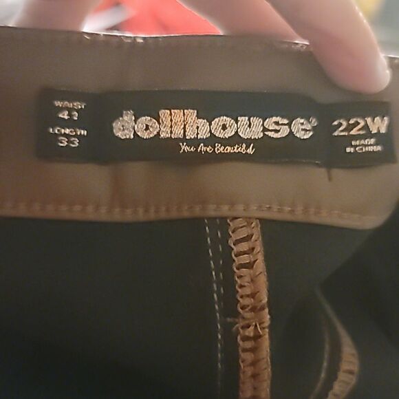 NWT Women's Contouring vegan Leather Flare with Side Slit and Exposed Size 22W - Picture 5 of 7